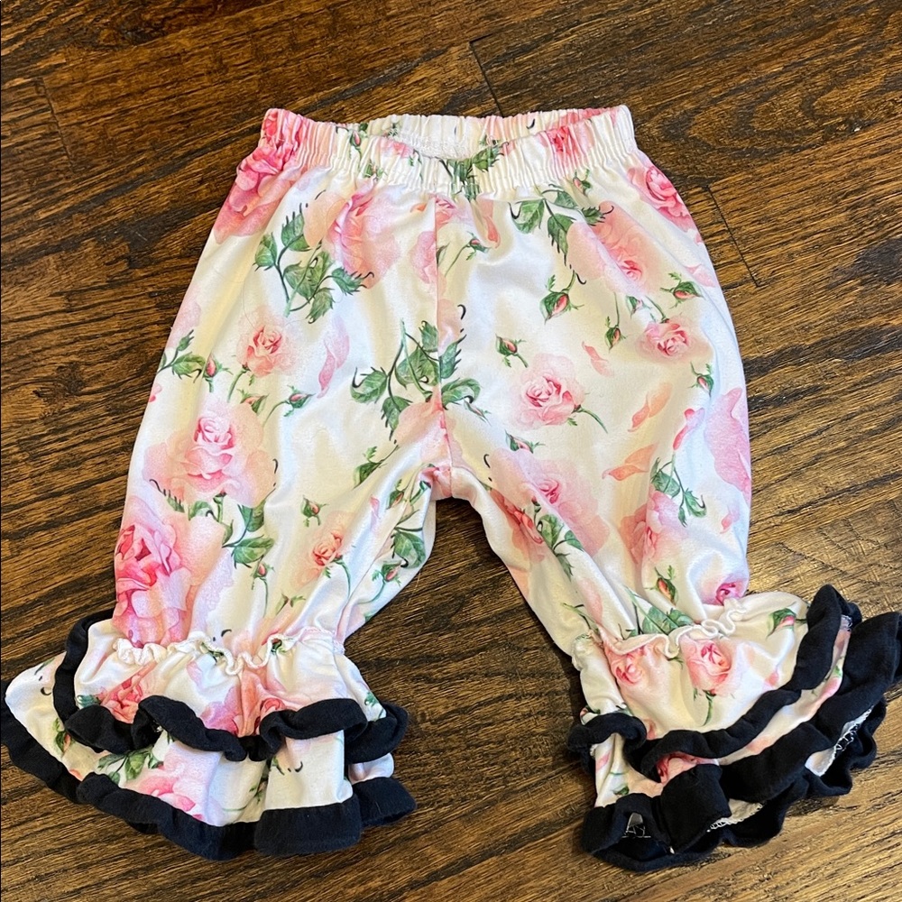 Floral Ruffle Baby Pants